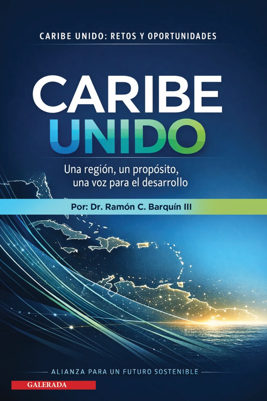 Original blue cover of Caribe Unido: Una región, un propósito, una voz para el desarrollo